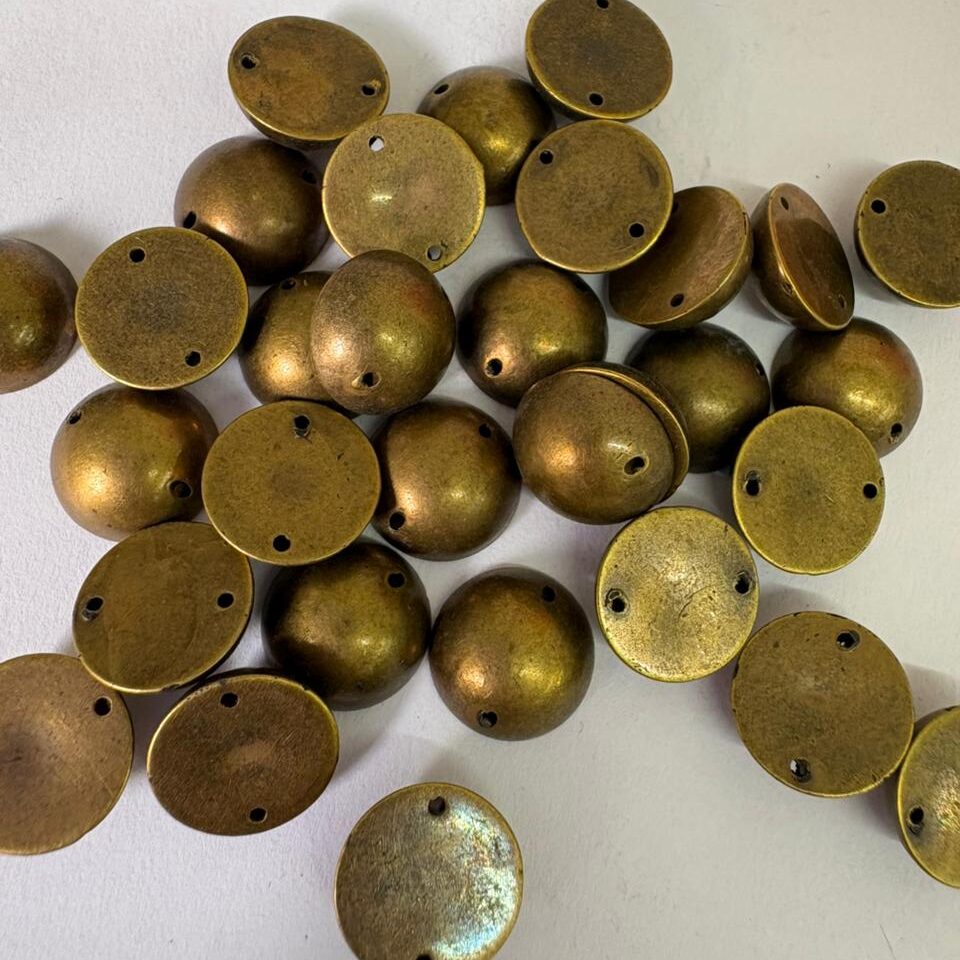 Chaton Redondo 12mm Ouro Velho/ 4000 peças