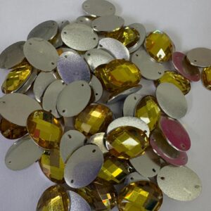 Chaton Oval 13x18mm Dourado/ 3000 peças