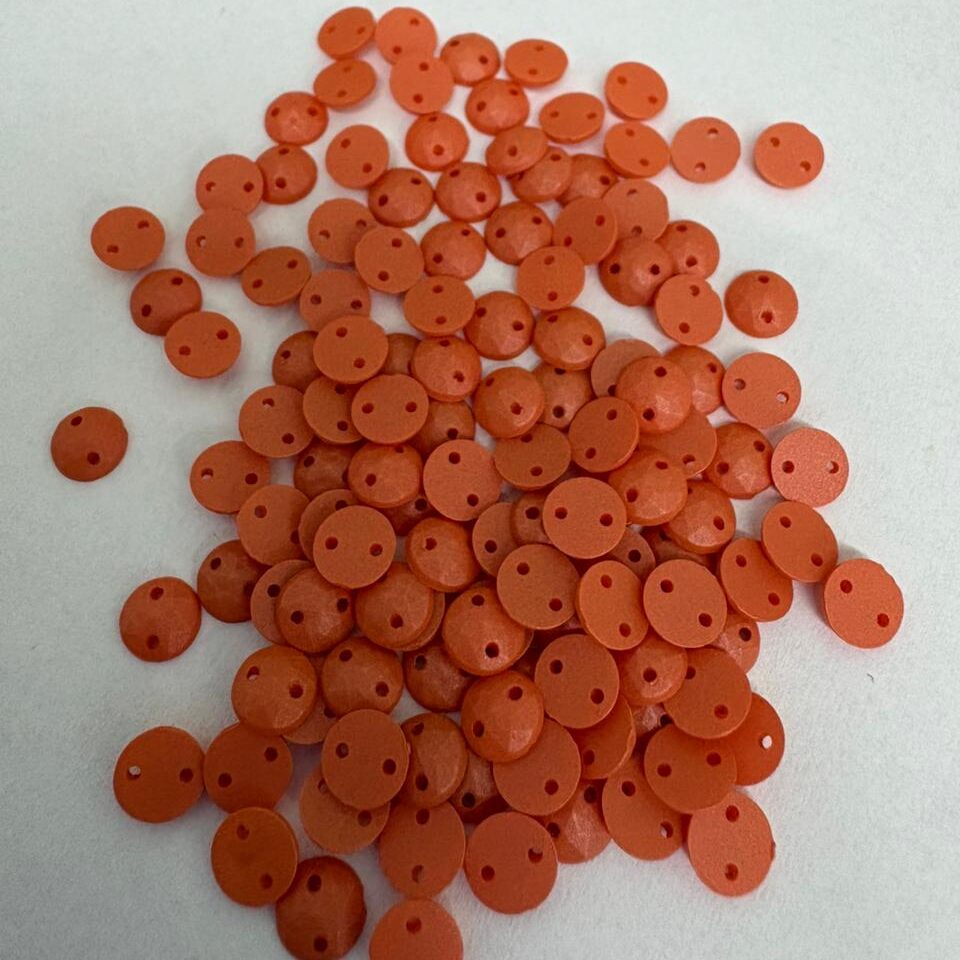 Chaton Redondo 6mm Laranja/ 10000 peças