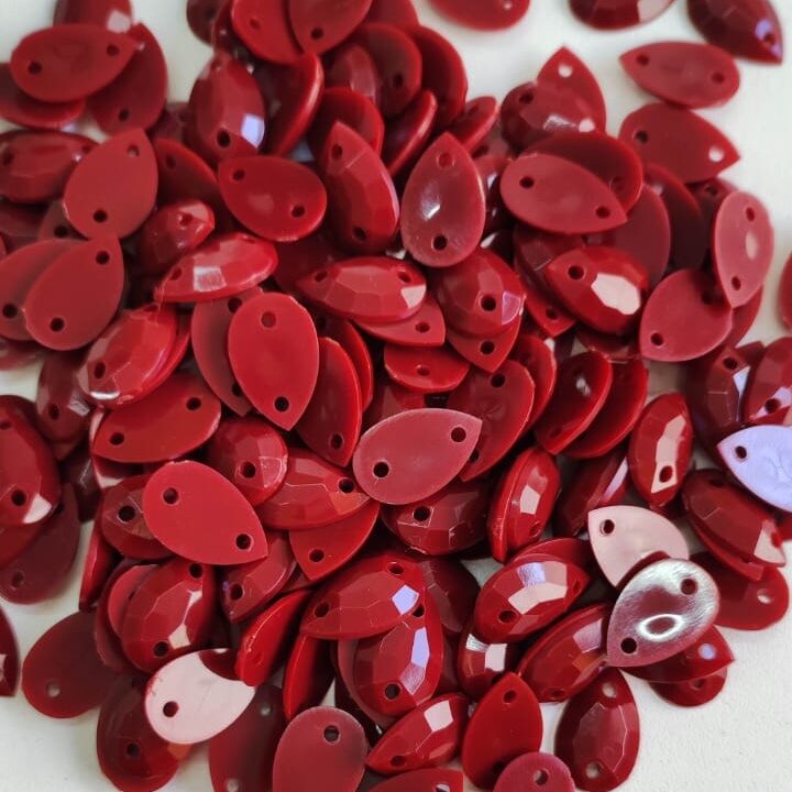 Chaton Gota 10x14mm Bordo/ 4000 peças