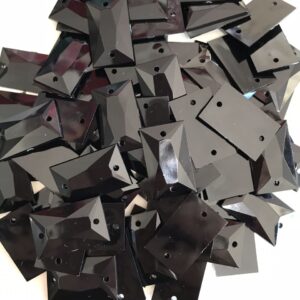 Chaton Retangular 15x25mm Preto/ 3000 peças