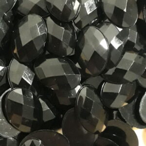 Chaton Oval 13x18mm Preto/ 3000 peças
