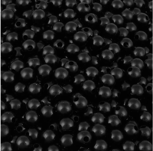 Pérola Inteira de 8mm com Furo cor Preto/ 1kg