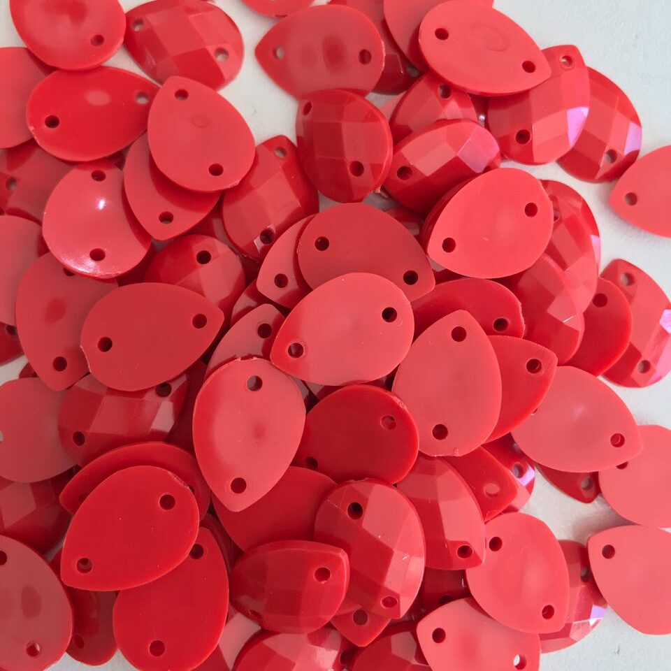 Chaton Gota 13x18mm Vermelho/ 3000 peças