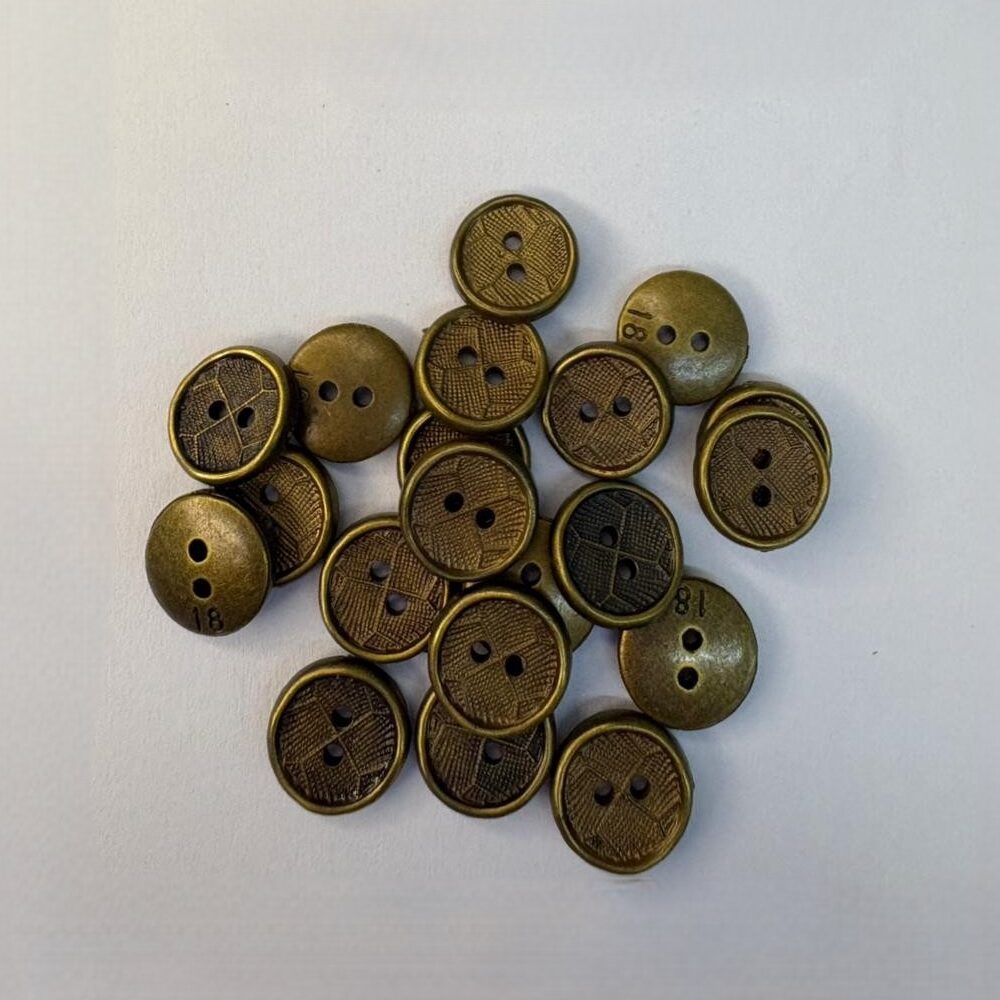 Botão de ABS 090/18 Tam 18 Ouro Velho/1000pçs