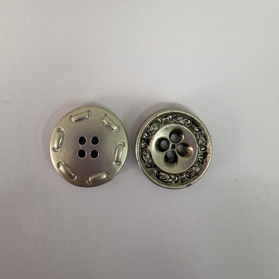 Botão de ABS 163/34 Tam 34 Prata/1000pçs