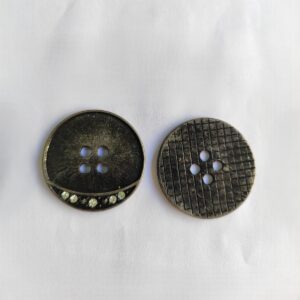Botão de Metal 17077/60 Tam60 Prata Velho/500pçs