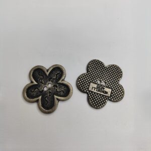 Botão de Metal 4235/54 Tam 54 Prata Velho/ 500pçs