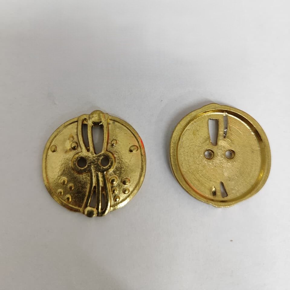 Botão de Metal 70457/40 Tam 40 Dourado/ 500 pçs