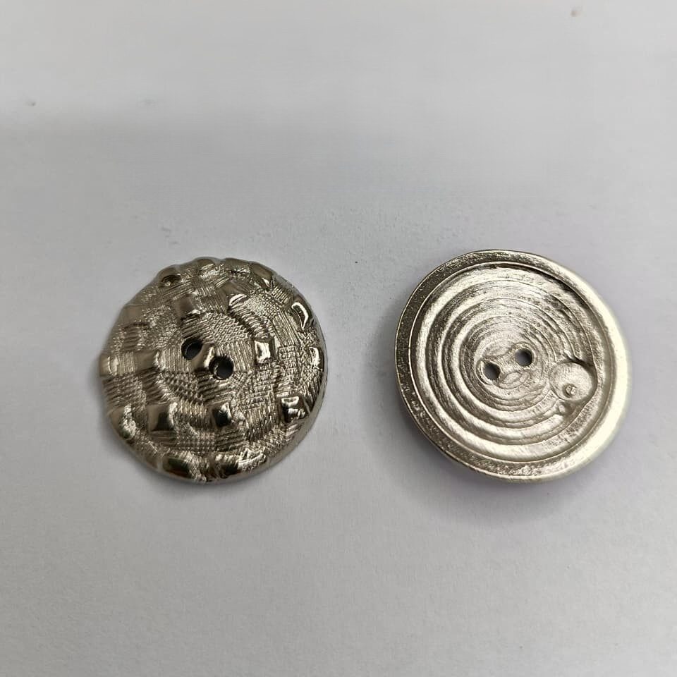 Botão de Metal 70489/40 Tam 40 Níquel/ 500 pçs