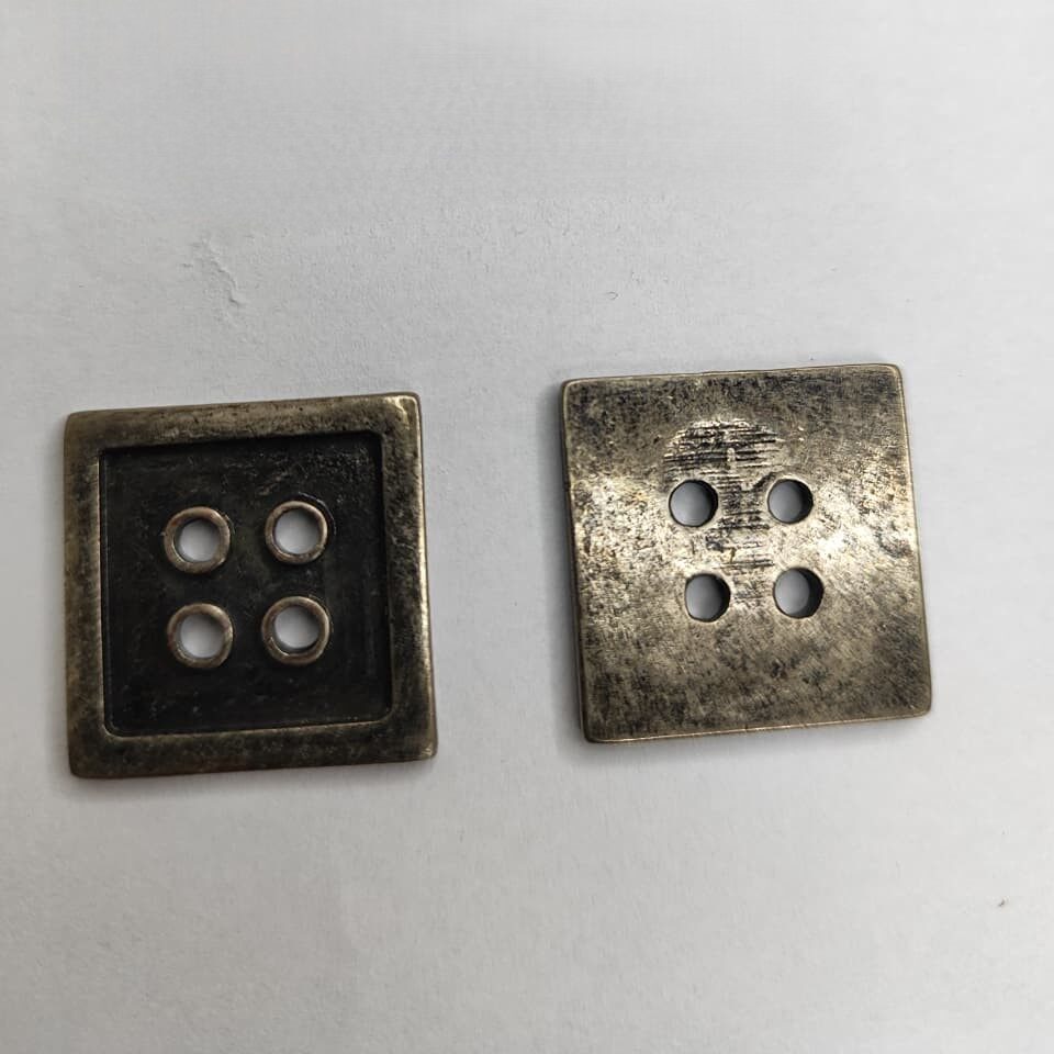 Botão de Metal 7124/40 Tam 40 Prata Velho/500pçs