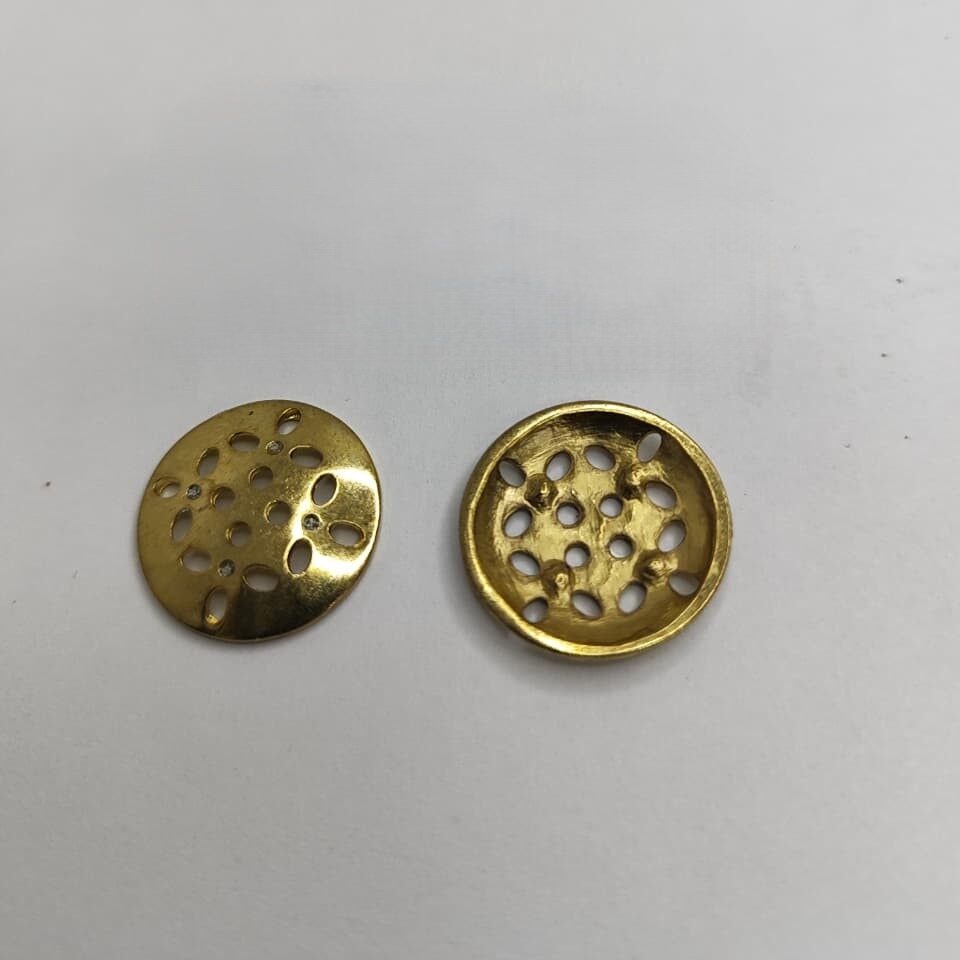 Botão de Metal 7313/36 Tam 36 Dourado/1000 pçs