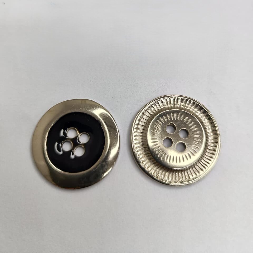 Botão de Metal 9372/40 Tam 40 Níquel/ 500 pçs