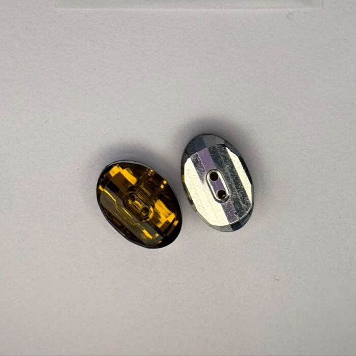 Botão Acrílico 002 Oval 12x18mm Marrom/1000pçs