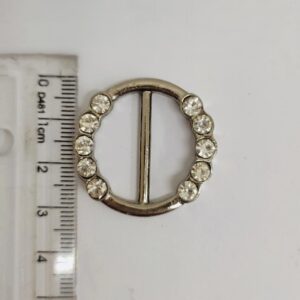 Passante 2,5cm de Metal 1021/25 Níquel/ 100pçs