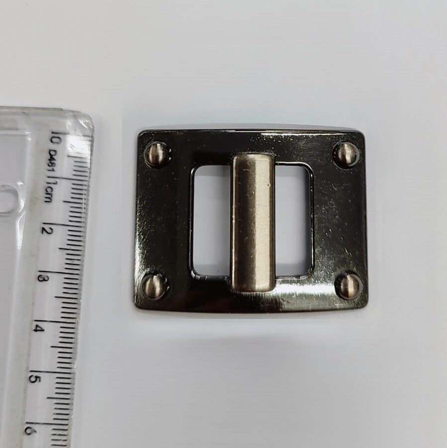 Passante 2,0cm de Metal 10634/20 Grafite/ 100pçs