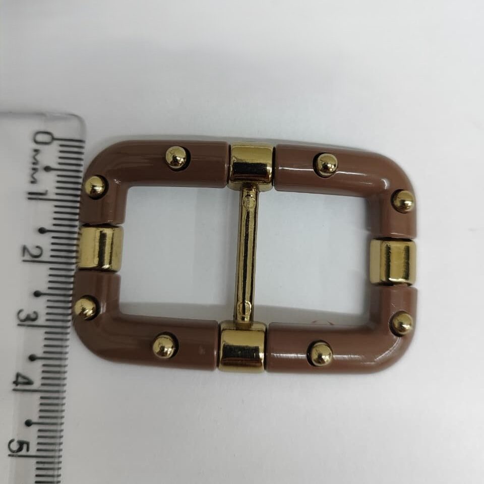 Passante 2,0cm de Metal 21425/20 Marrom/ 100pçs