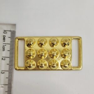 Passante 2,0cm de Metal 21794/20 Dourado/ 100pçs