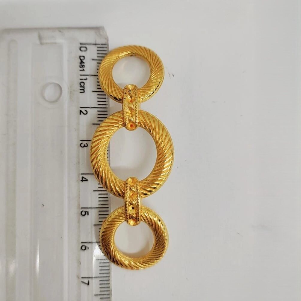 Passante 1,0cm de Metal 21832/10 Dourado/ 100pçs