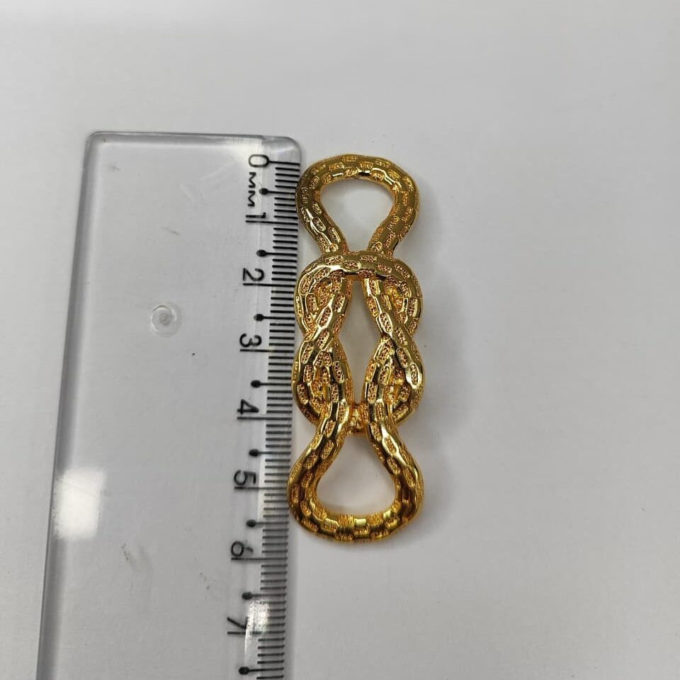 Passante 1,0cm de Metal 21833/10 Dourado/ 100pçs