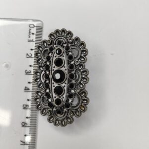 Passante 4,0cm de Metal 19144/40 Grafite/ 100pçs