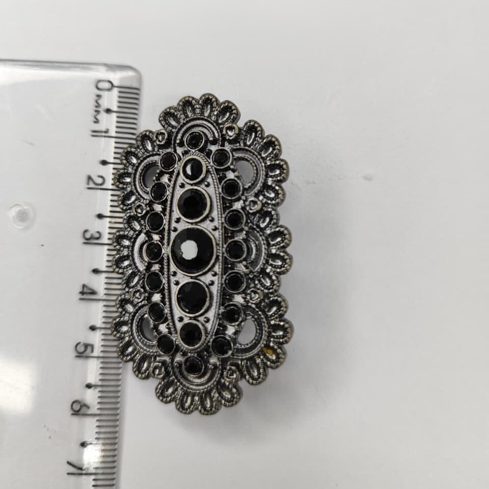 Passante 4,0cm de Metal 19144/40 Grafite/ 100pçs