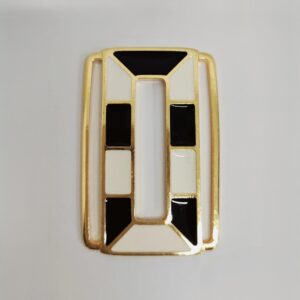 Passante 5,0cm de Metal 21477/50 Preto e Branco/100pçs