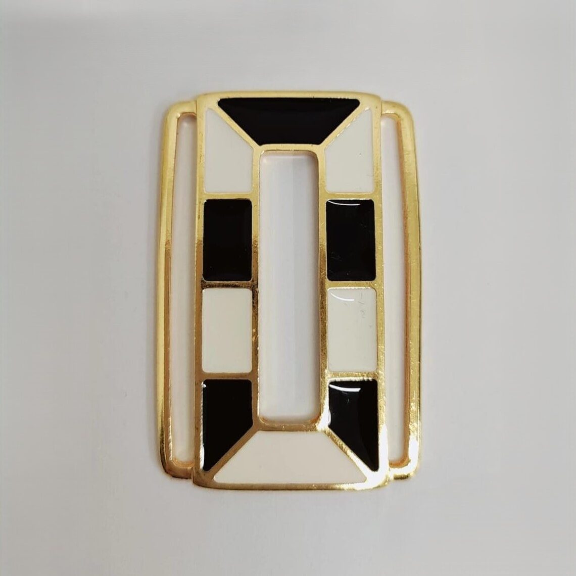 Passante 5,0cm de Metal 21477/50 Preto e Branco/100pçs