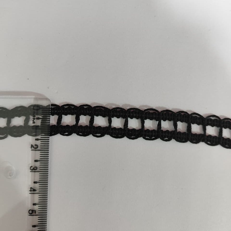 Guipir 1,5cm de Poliéster 1723 Preto/ 54,80mts